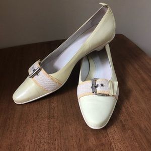 VINTAGE Enzo Poli Sporty Pump Kitten Heel Lime
